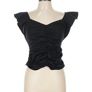 NWT WHBM Flutter Sleeve Ruched Front Top